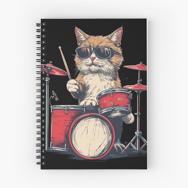 Item preview, Cat Playing Drums, Cat Grooviers designed and sold by KapuczeShop.