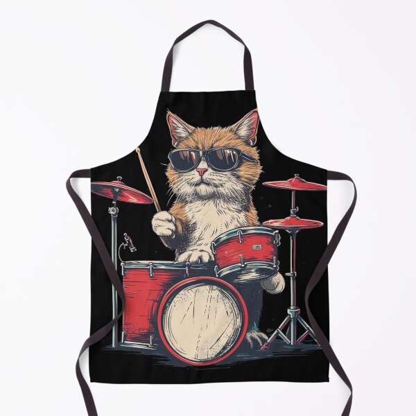 Item preview, Cat Playing Drums, Cat Grooviers designed and sold by KapuczeShop.