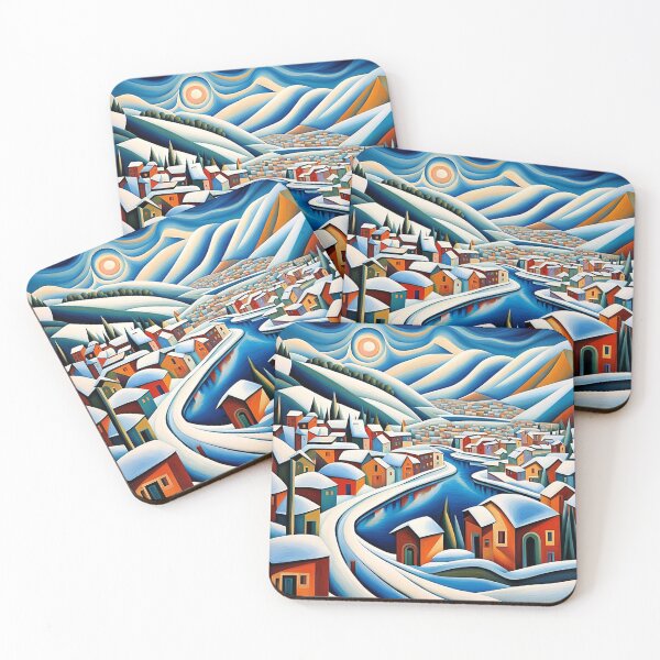 Item preview, Snowy Fjord Town 4 designed and sold by George Hutton Hunter.
