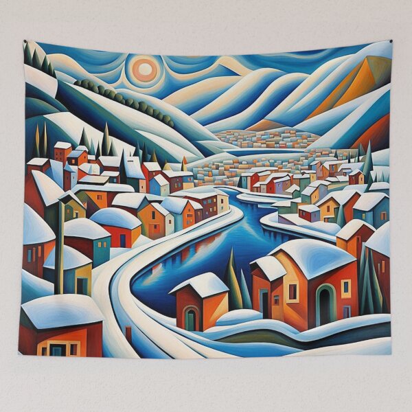 Item preview, Snowy Fjord Town 4 designed and sold by George Hutton Hunter.