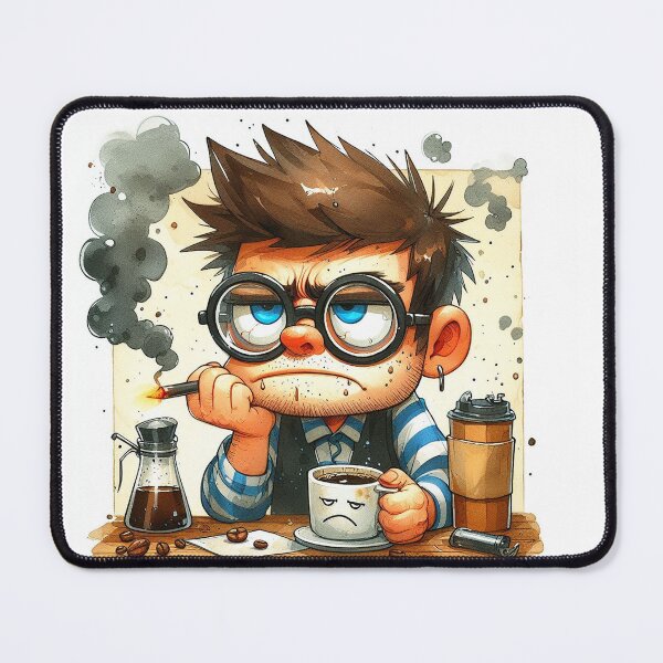 Item preview, Grumpy Man and coffee designed and sold by deniz kaya.