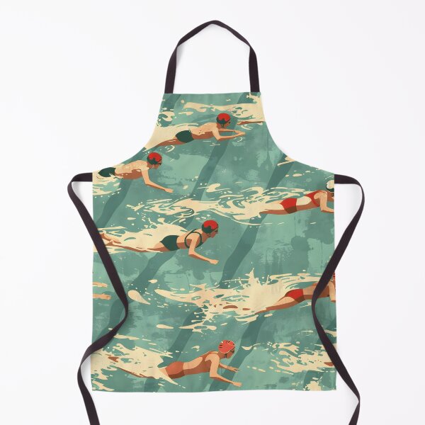 Item preview, Retro swimmers pattern designed and sold by Wildflow Creations.