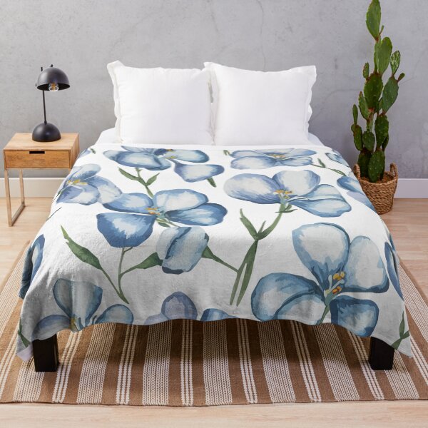 Item preview, flower pattern, seamless pattern, floral pattern,Little Blue Flowers designed and sold by asbno19.