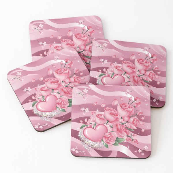 Aperçu de l'œuvre Mignon Girly Rose Floral Fleurs Roses Coeur Rose Rose Rose créée et vendue par clothesy7.