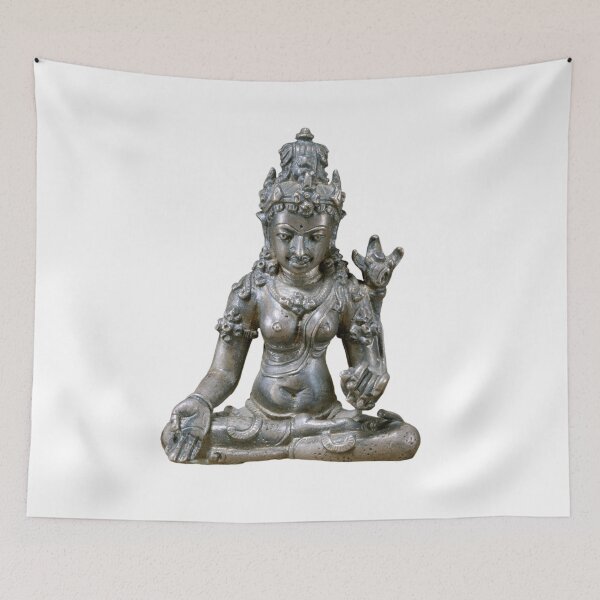 Item preview, Silver Javanese Seated Tara Statue designed and sold by gallofoto.