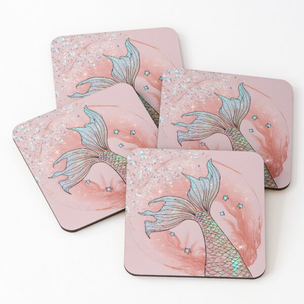 Aperçu de l'œuvre Petite sirène rose colorée girly mignonne pour les filles créée et vendue par clothesy7.