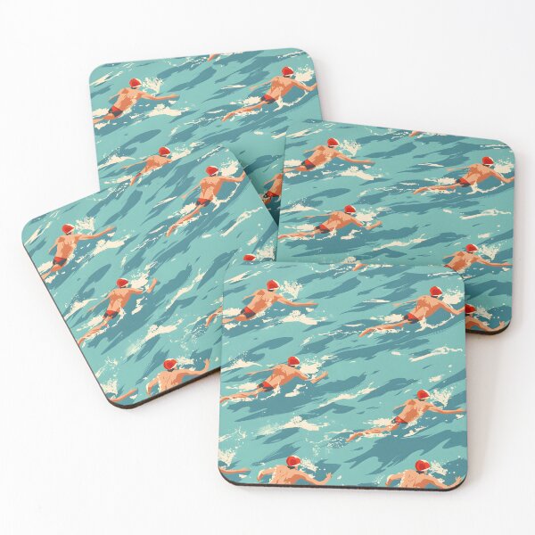 Item preview, Retro swimmers pattern 2 designed and sold by Wildflow Creations.