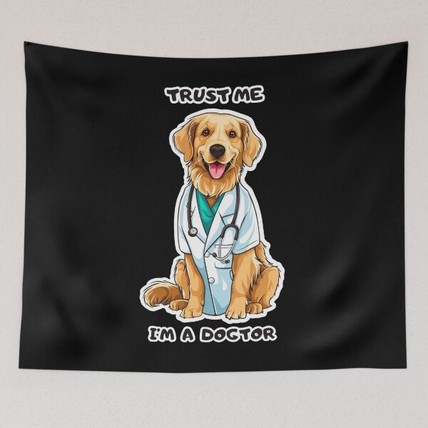 Item preview, Trust Me I'm a Dogtor Golden Funny Gifts designed and sold by artMadlen.