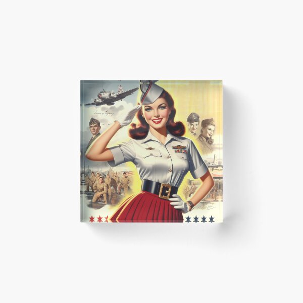 Item preview, Vintage Army Pin-up designed and sold by PulpVintage.