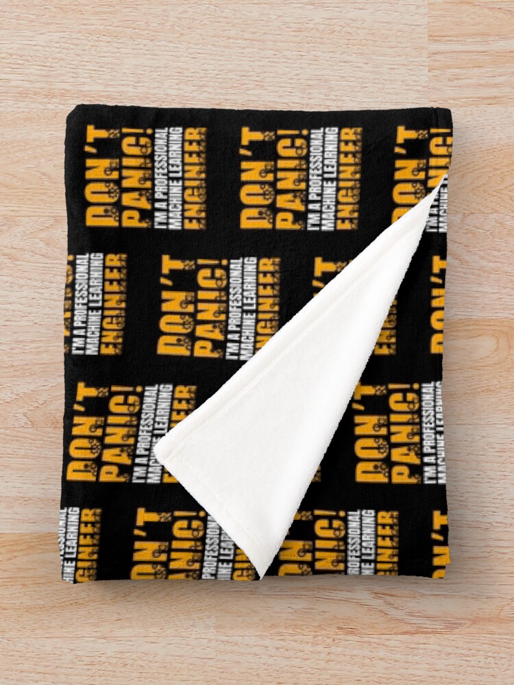 Thumbnail 3 of 6, Throw Blanket, Machine Learning Engineer Artificial Intelligence designed and sold by GrumpyDadCo.