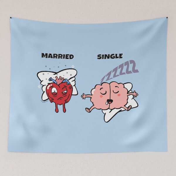 Item preview, Married Vs. Single Humor designed and sold by Claustronautas.