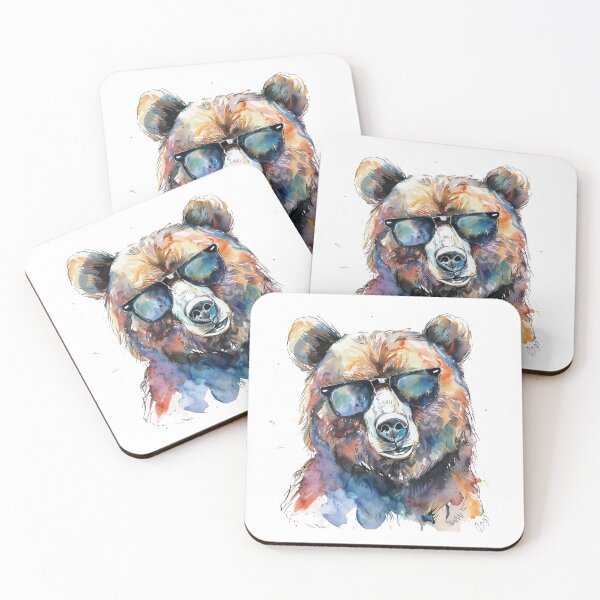 Item preview, Bear with Sunglasses designed and sold by SociallyRemoved.