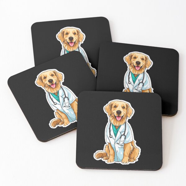Item preview, Golden Retriever Dogtor funny Sticker designed and sold by artMadlen.