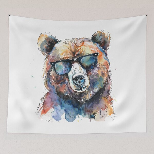 Item preview, Bear with Sunglasses designed and sold by SociallyRemoved.