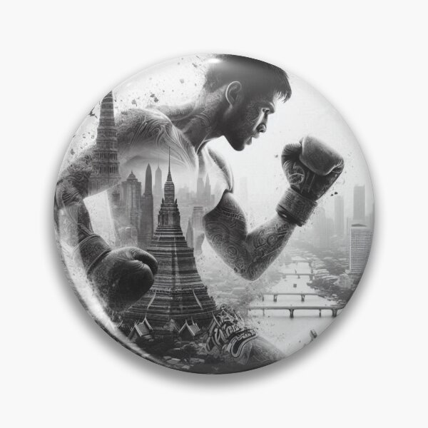 Item preview, Muay Thai Bangkok Black and White Spirituality  designed and sold by Martial-Art-23.