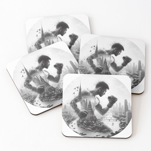Item preview, Muay Thai Bangkok Black and White Spirituality  designed and sold by Martial-Art-23.
