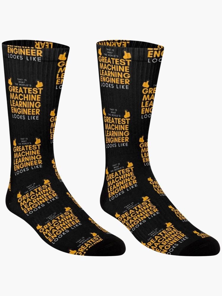 Thumbnail 3 of 5, Socks, Machine Learning Engineer Artificial Intelligence designed and sold by GrumpyDadCo.
