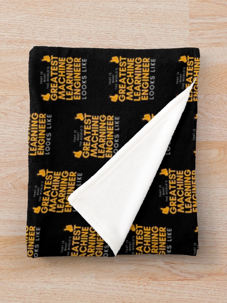 Thumbnail 3 of 6, Throw Blanket, Machine Learning Engineer Artificial Intelligence designed and sold by GrumpyDadCo.
