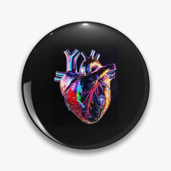 Artikelvorschau, Organic Herz Human Neon farbig schwarz entworfen und verkauft von G-M-Designs.