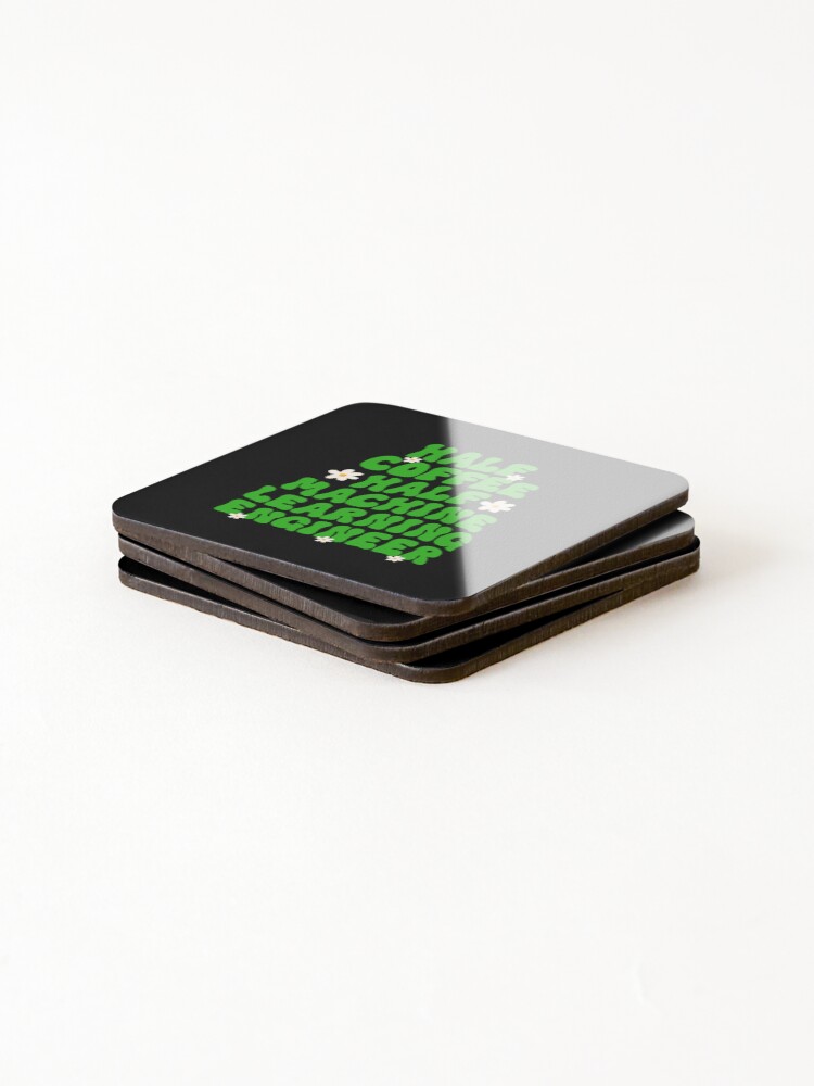 Thumbnail 4 of 5, Coasters (Set of 4), Machine Learning Engineer Artificial Intelligence designed and sold by GrumpyDadCo.
