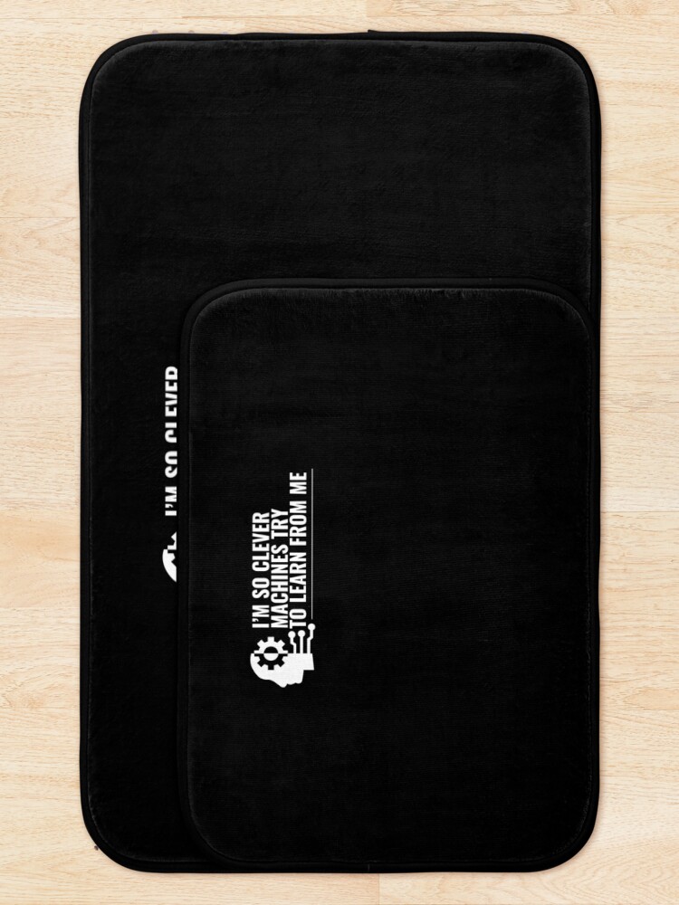 Thumbnail 5 of 6, Bath Mat, Machine Learning Engineer Artificial Intelligence designed and sold by GrumpyDadCo.