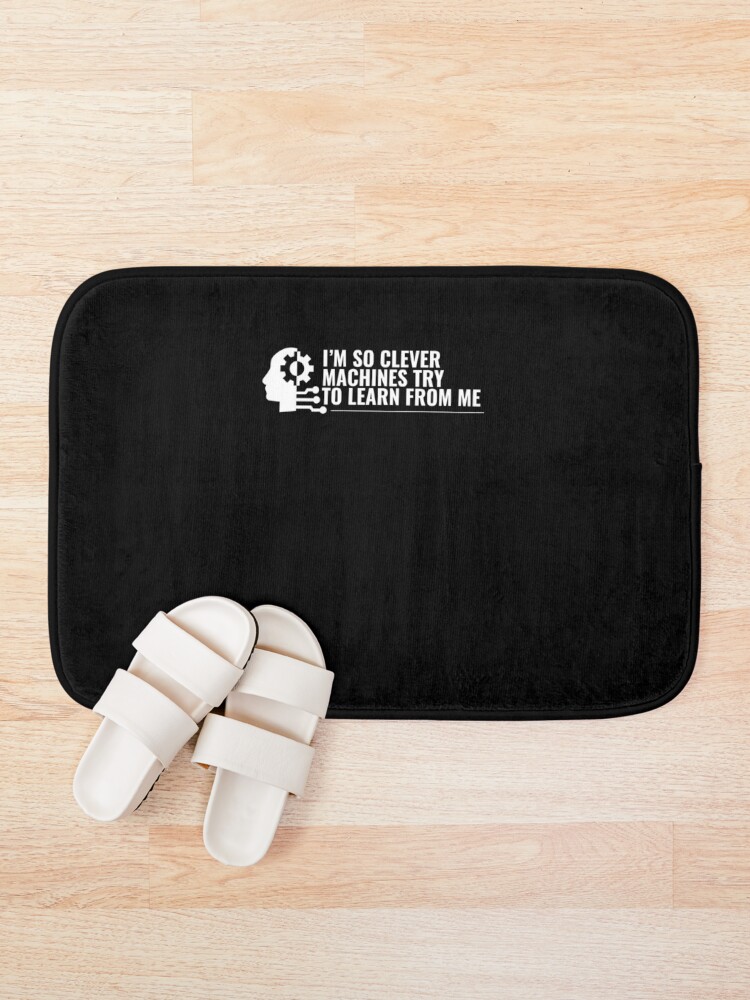 Thumbnail 1 of 6, Bath Mat, Machine Learning Engineer Artificial Intelligence designed and sold by GrumpyDadCo.