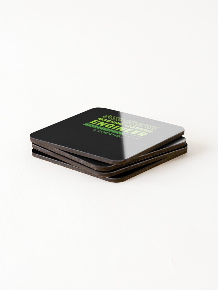 Thumbnail 4 of 5, Coasters (Set of 4), Machine Learning Engineer Artificial Intelligence designed and sold by GrumpyDadCo.