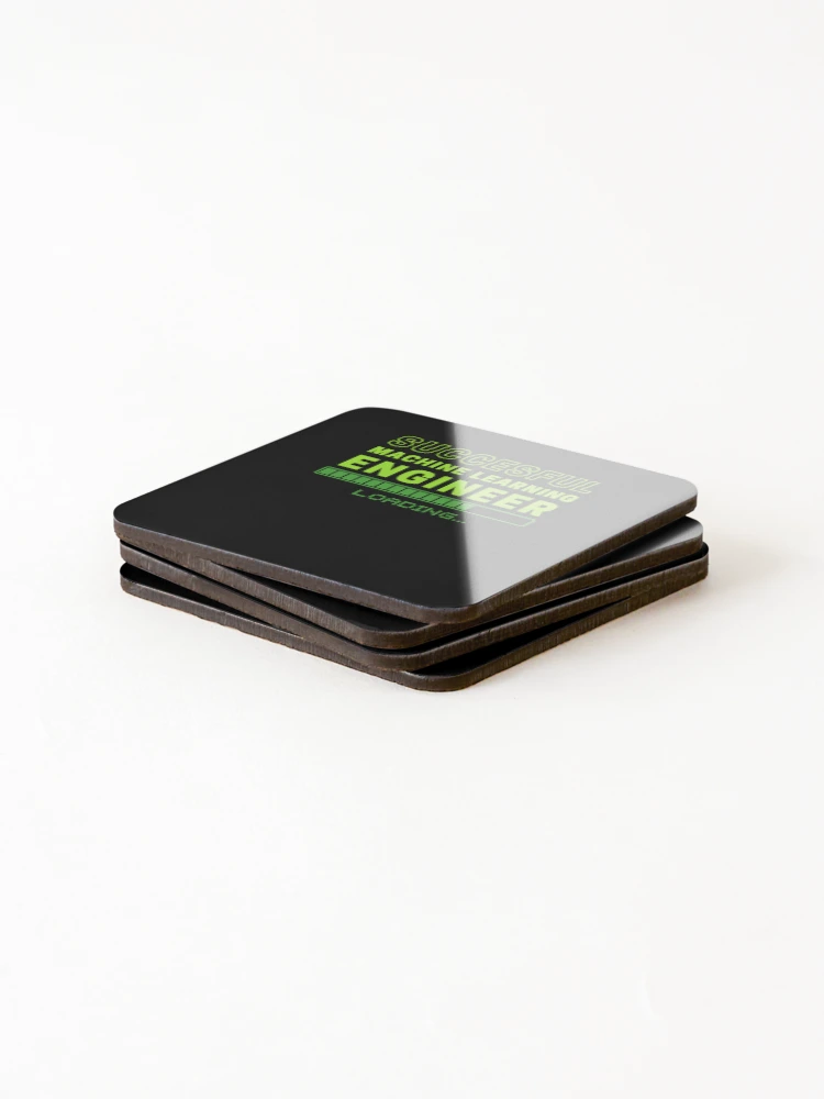 Thumbnail 4 of 5, Coasters (Set of 4), Machine Learning Engineer Artificial Intelligence designed and sold by GrumpyDadCo.