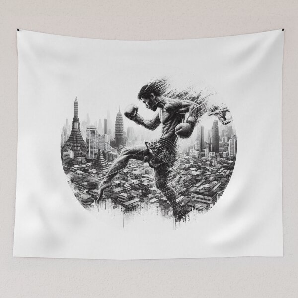 Item preview, Muay Thai Fighter Thailand Kickboxing  designed and sold by Martial-Art-23.