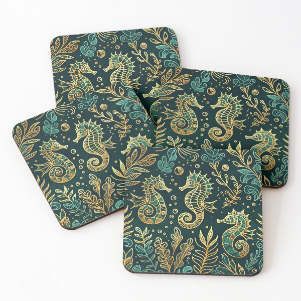 Item preview, Golden Seahorses designed and sold by The Selkie Siren.