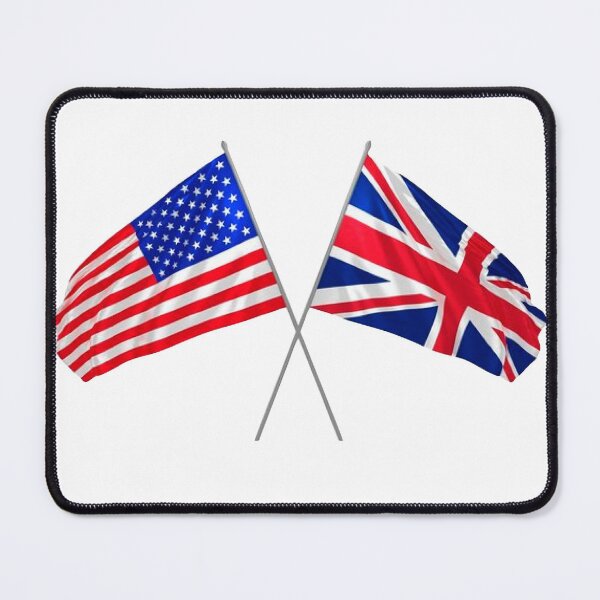 Item preview, uk, usa flags crossed designed and sold by LaughingProf.