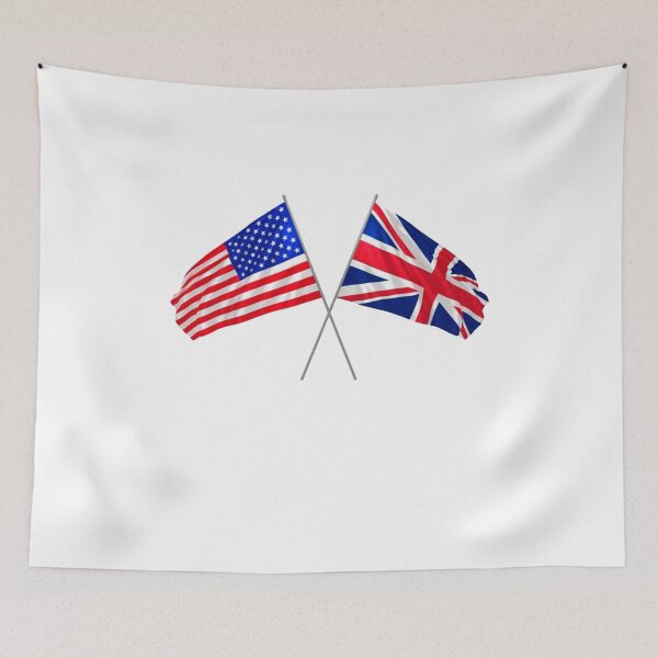 Item preview, uk, usa flags crossed designed and sold by LaughingProf.