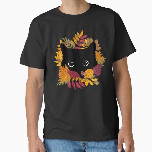 Artikel-Vorschau von Schwarze Katze späht im Herbst, designt und verkauft von nameonshirt.