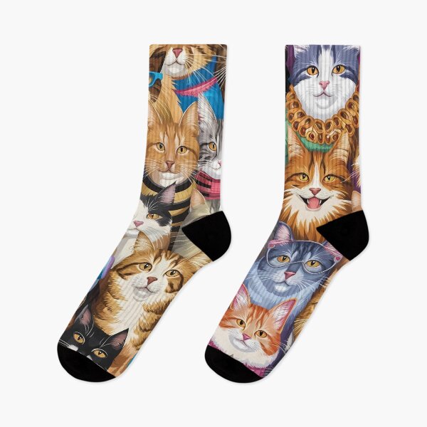Item preview, Whiskered Wonders A Chic Cat Pattern designed and sold by Haji  Kamora.