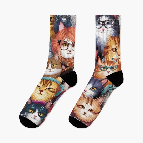Item preview, Whiskered Wonders A Chic Cat Pattern designed and sold by Haji  Kamora.
