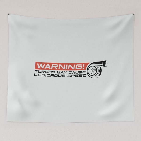 Item preview, Warning! Turbos May Cause Ludicrous Speed - Light Background designed and sold by ApexFibers.