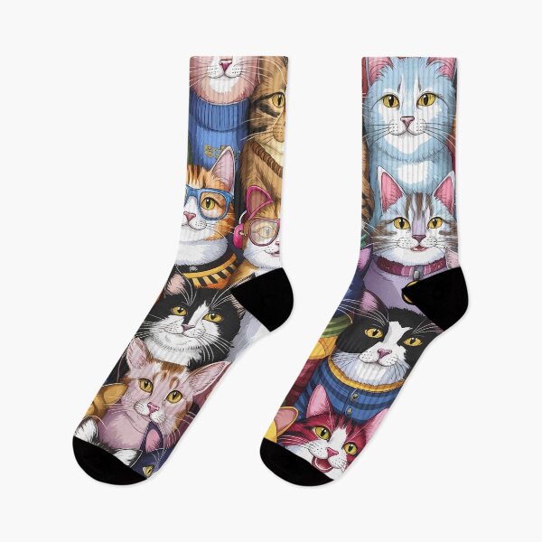 Item preview, Whiskered Wonders A Chic Cat Pattern designed and sold by Haji  Kamora.