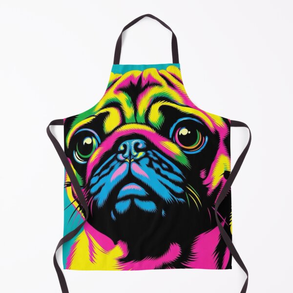Item preview, Neon Pug Dog Portrait Sticker T-shirt designed and sold by EWNDesigns.