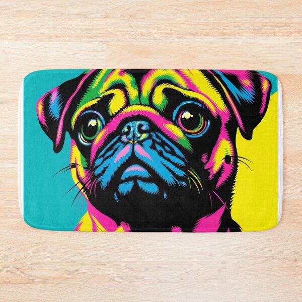 Item preview, Neon Pug Dog Portrait Sticker T-shirt designed and sold by EWNDesigns.