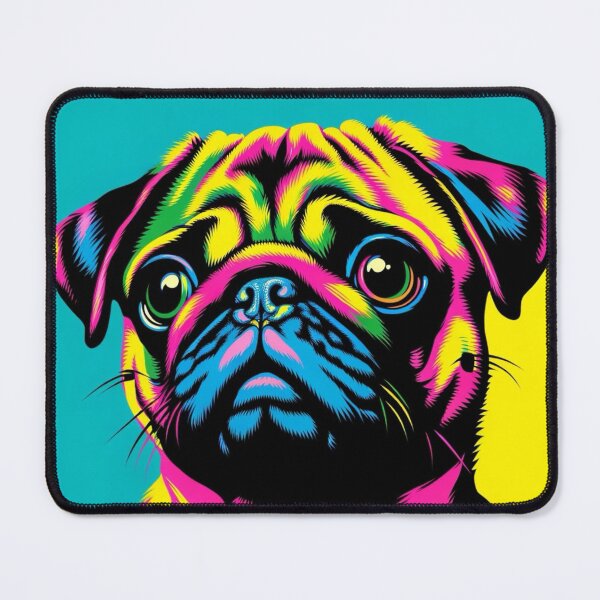 Item preview, Neon Pug Dog Portrait Sticker T-shirt designed and sold by EWNDesigns.
