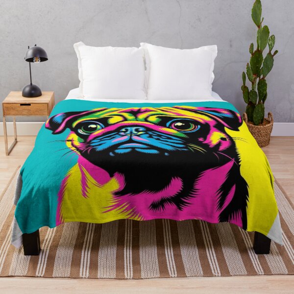 Item preview, Neon Pug Dog Portrait Sticker T-shirt designed and sold by EWNDesigns.