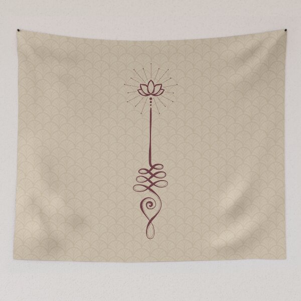 Item preview, Unalome with Fan Background - Dove + Wine designed and sold by Irene Estelle.