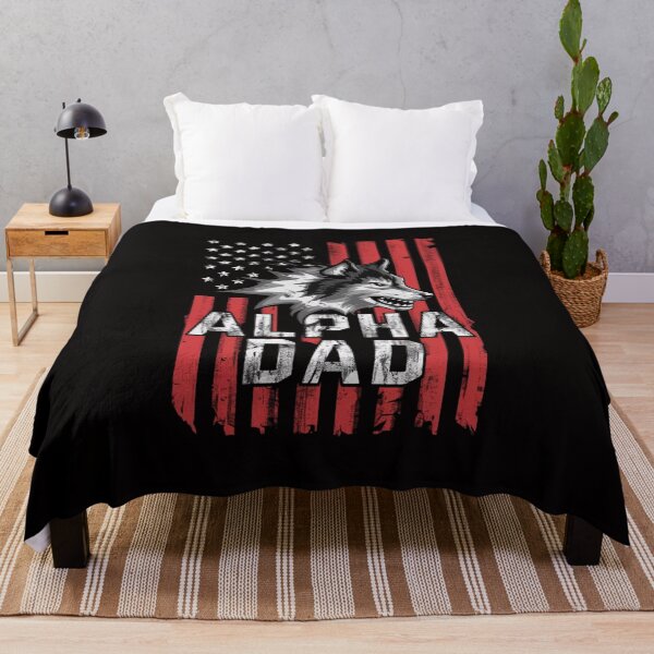 Item preview, Alpha Dad - Patriotic Wolf T-Shirt for Strong Fathers designed and sold by HOMEDESIGNPRINT.