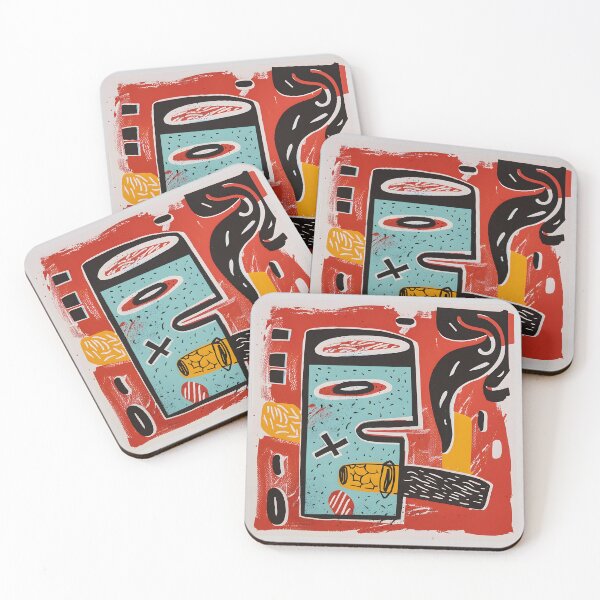 Item preview, Abstract Surreal Fusion- Bold Colors and Fragmented Forms in Cigar and Smoke designed and sold by OlfactoART Studio.