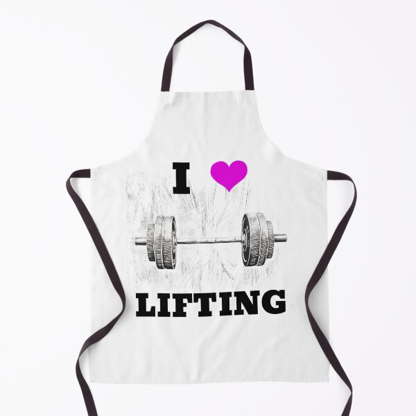 Item preview, I LOVE / HEART LIFTING Black Lettering Pink Heart Barbell Design designed and sold by Primal Pump Co LTD.
