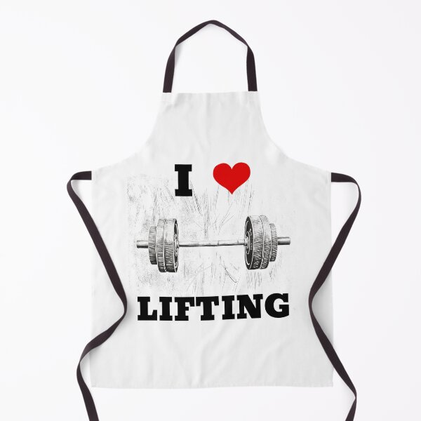 Item preview, I LOVE / HEART LIFTING Black Lettering Red Heart Barbell Design designed and sold by Primal Pump Co LTD.