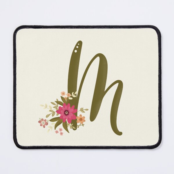 Item preview, Vintage Bouquet Floral Initial - M designed and sold by Willow & Grace Designs.