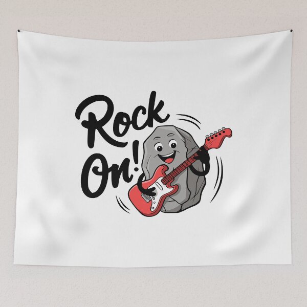 Item preview, Rock On!! Cute Rock Music Pun designed and sold by PMCreative.