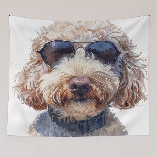 Item preview, Labradoodle con gafas de sol designed and sold by SociallyRemoved.