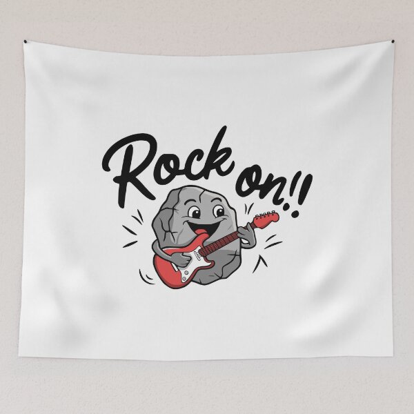 Item preview, Rock On!! Funny Rock Music Pun designed and sold by PMCreative.